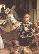 VELAZQUEZ, Diego Rodriguez de Silva y Detail of Palace handmaiden oil on canvas